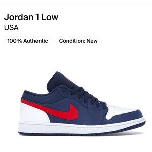 Jordan 1 Low USA (size 9.5)